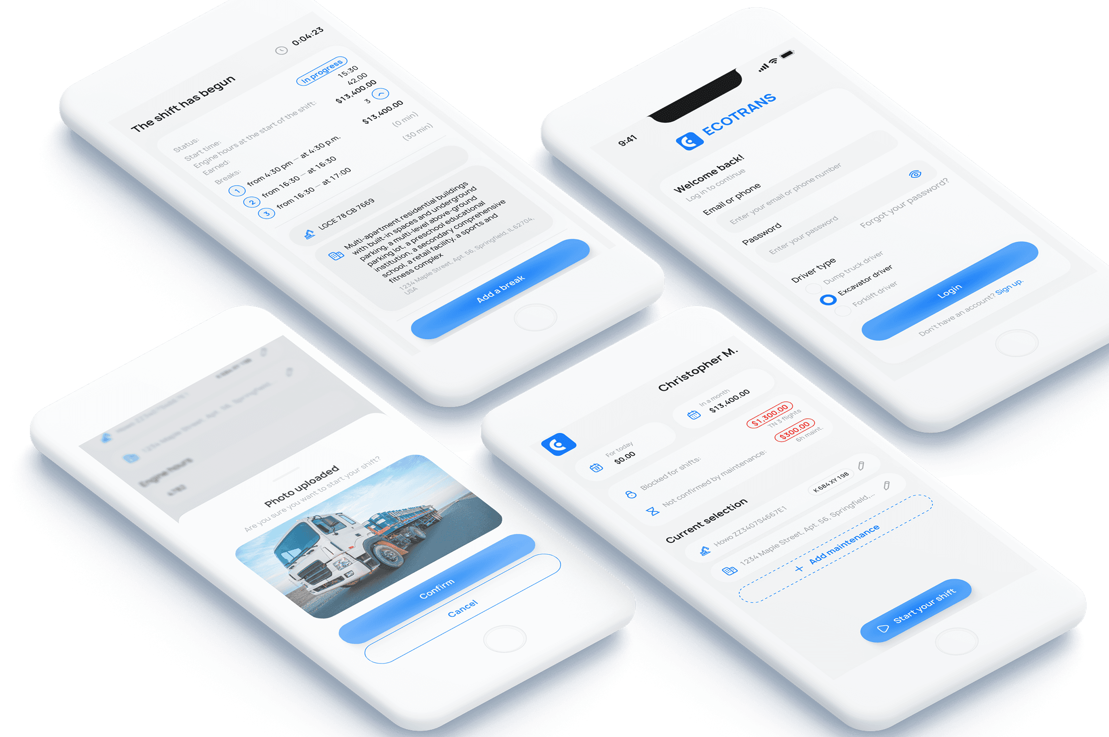 Ecotrans: Mobile Shift & Route App for Heavy Machinery